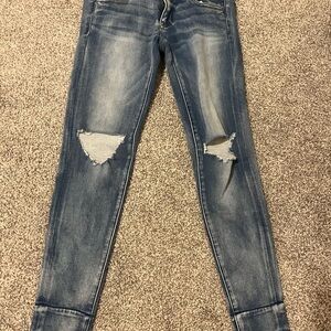 Stylish Blue Distressed Women Jeans